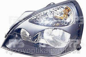 Фара ліва Renault Symbol / Clio, (Рено Симбол / Клио) 2002-2008 (TYC) электрич., сіра