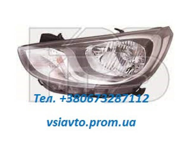 Фара передняя левая HYUNDAI ACCENT IV (SOLARIS) 11-18 - Фото 1