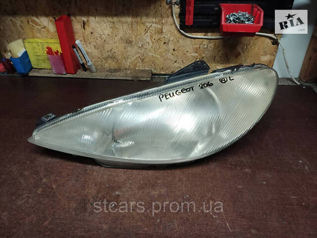 Фара передняя левая фонарь PEUGEOT 206 VALEO 9640559580 A668JR - Фото 1