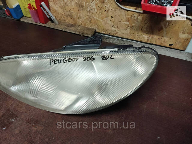 Фара передняя левая фонарь PEUGEOT 206 VALEO 9640559580 A668JR - Фото 3