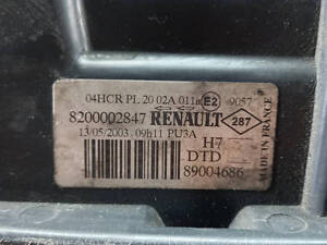 Фара передняя правая 8200002847 Renault LAGUNA II