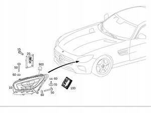ФАРА ПЕРЕДНЯ ПРАВА ЛІВА MERCEDES AMG GT C190