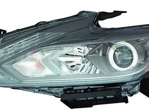 Фара ліва Nissan Altima 16-18 LED/H9 TYC хутро, темний відбивач