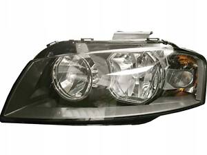 Фара передняя Audi A3 2003-2010 передн. лев. (эл) (с корректором) (без ламп) (H7*2/PY21W/W5W) DEPO