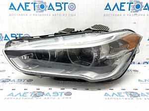 Фара передняя левая в сборе BMW X1 F48 16-19 LED, песок, паутинка, царапина, трещина в стекле