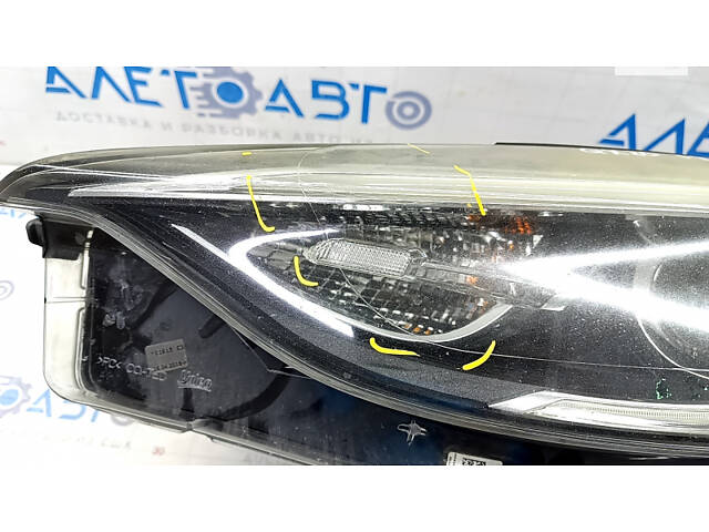 Фара передняя левая в сборе Infiniti QX30 17-17 галоген, трещины, потерта, нет фрагмента корпуса - Фото 5