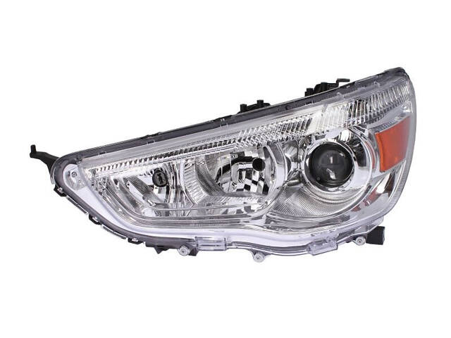 Фара передняя Mitsubishi ASX 2010- левая H7/HB3, автомат. хром рамка DEPO - Фото 1