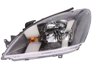 Фара передняя Mitsubishi Lancer 2003-2009 левая H4 мех. (черная рамка) DEPO