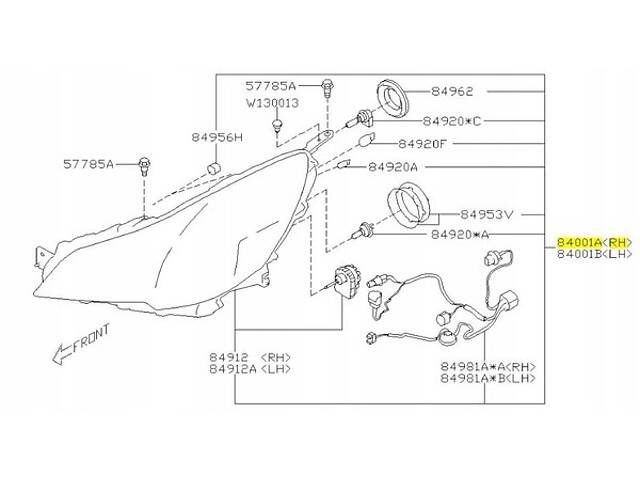 ФАРА ПРАВА SUBARU OUTBACK ORIGINAL 13-