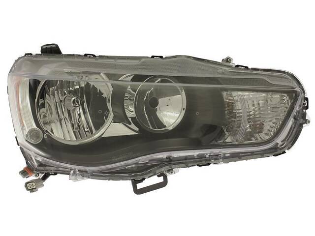 Фара правая Mitsubishi Outlander XL (10-12) эл.рег., черная рамка, Depo 8301B554