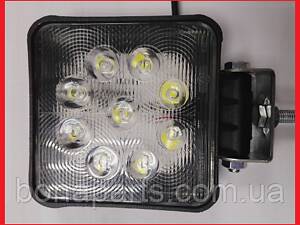 Фара робоча LED на 9 діодів 107X107 фара додаткова MAN DAF 24V