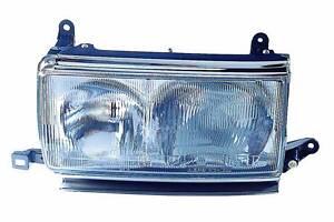 Фара Toyota Land Cruiser 80 ліва хром. смужки (DEPO). 212-1173L-LD-E