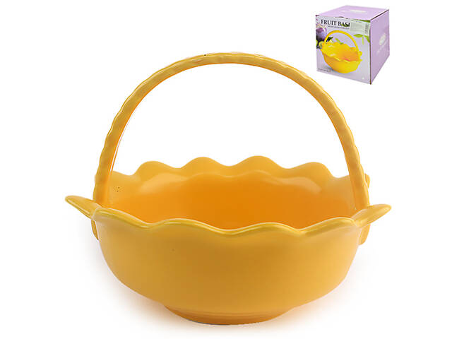 Фарфоровая конфетница Stenson Yellow MС3667-7 18×15 см - Фото 1