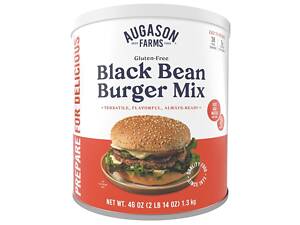 Фарш із чорної квасолі для котлет бургерів Augason farms, 38 порцій, 25 років термін зберігання