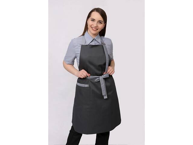 Фартук для официантов и барменов Бариста р.52-58 саржа синий - Фото 1