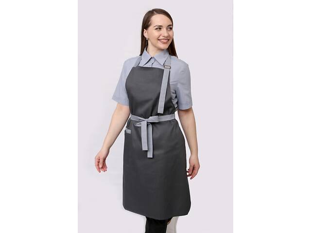 Фартук для официантов и барменов Бариста р.52-58 саржа синий - Фото 2