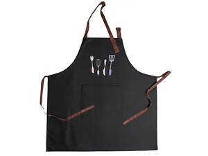 Фартук кухонный из полиэстера 68*75 см, водонепроницаемый черный 529-1B