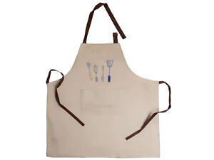 Фартух кухонний з поліестеру 68*75 см водонепроникний бежевий 529-1BE