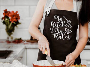 Фартук My Kitchen My Rules (Черный)