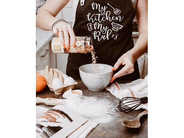 Фартук My Kitchen My Rules (Черный) - Фото 3