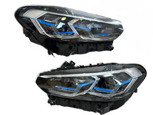 Фары Full LED LCI 2022+ рестайлинг взамен дорестайлинговых BMW X3 G01 X4 G02 2018-2021 2шт. с заменой бампера на 2022-20