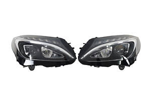 Фари на Mercedes C-Class W205 2014-2018 року (Led High Perormance Європа) без блоків