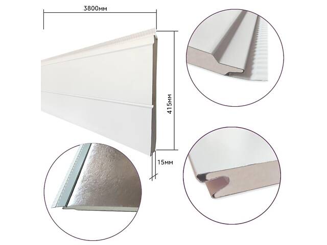 Фасадна PU панель 415*15*3800мм (D) SW-00001719 - Фото 3