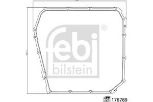 FEBI BILSTEIN 176789 Прокладка піддону Audi A4/A5/A6/A7/Q5 3.0 TFSI/TDI 10-
