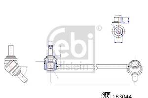 FEBI BILSTEIN 183044 Тяга стабілізатора (переднього) (L) MB Vito (W639) 11-14 (L=297mm)