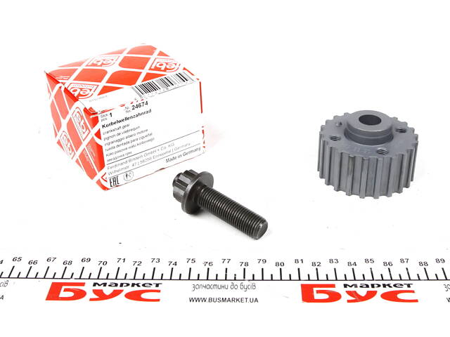 FEBI BILSTEIN 24674 Шестерня коленвала VW Caddy I-II/ T3/ T4 1.6-1.9 D/TD (с болтом крепления) - Фото 1