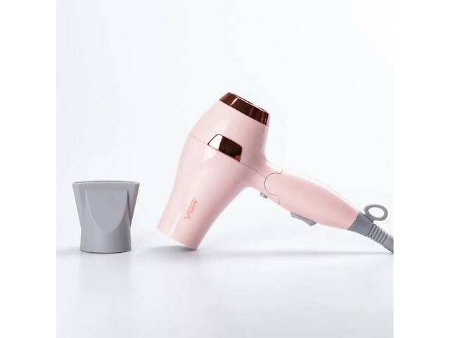 Фен для волосся з концентратором 1000 Вт іонізація 2 режими роботи - Фото 1