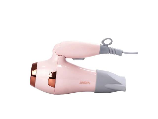 Фен для волос с концентратором 1000 Вт ионизация 2 режима работы Универсальный фен для сушки и укладки волос - Фото 3