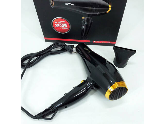 Фен Gemei GM-1765 Професійний фен для волосся дві швидкості та три режими для сушіння та укладання волосся - Фото 4
