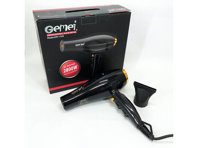Фен Gemei GM-1765 Професійний фен для волосся дві швидкості та три режими для сушіння та укладання волосся - Фото 6