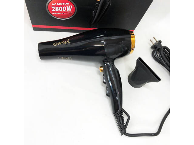 Фен Gemei GM-1765 Професійний фен для волосся дві швидкості та три режими для сушіння та укладання волосся - Фото 7
