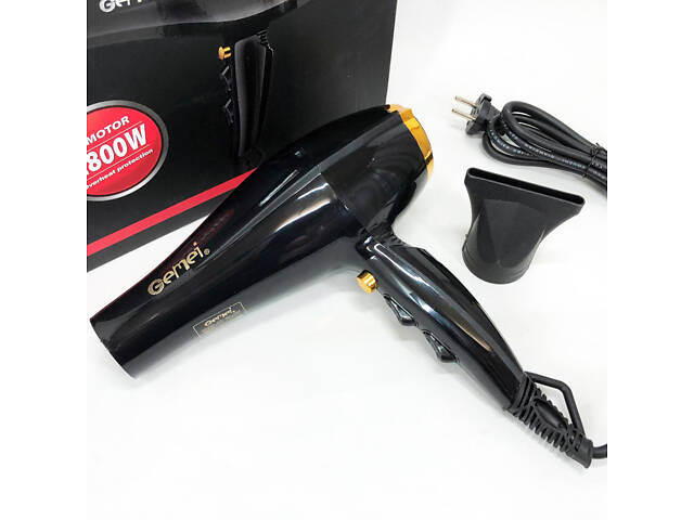 Фен Gemei GM-1765 Професійний фен для волосся дві швидкості та три режими для сушіння та укладання волосся - Фото 8