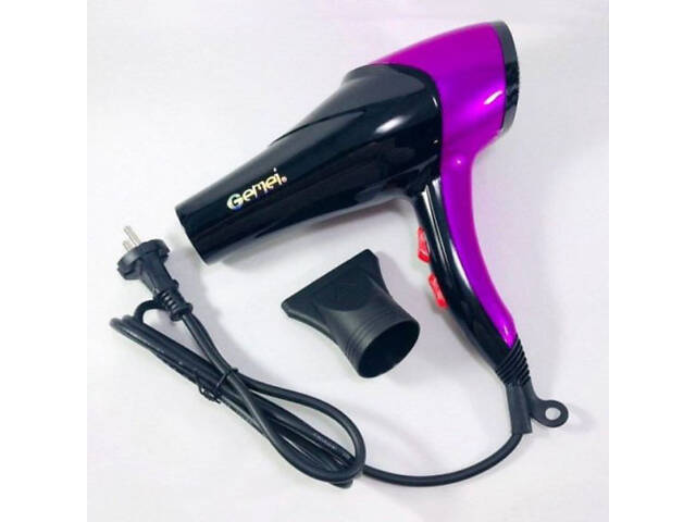 Фен GEMEI GM-1766 2.6 кВт АС, жіночий фен для волосся, електрофен для волосся. Колір: фіолетовий - Фото 3