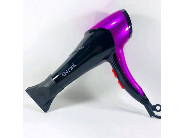 Фен GEMEI GM-1766 2.6 кВт АС, жіночий фен для волосся, електрофен для волосся. Колір: фіолетовий - Фото 7