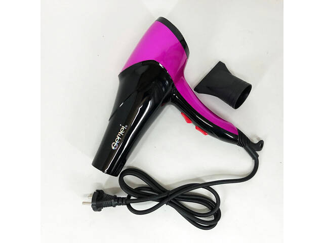 Фен GEMEI GM-1766 2.6 кВт АС, жіночий фен для волосся, електрофен для волосся. Колір: фіолетовий - Фото 15