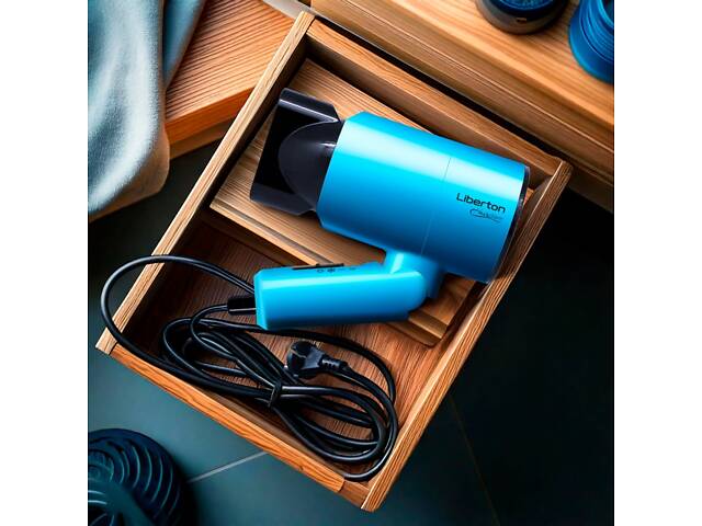 Фен Liberton LHD-6102 1100 Вт блакитний - Фото 1