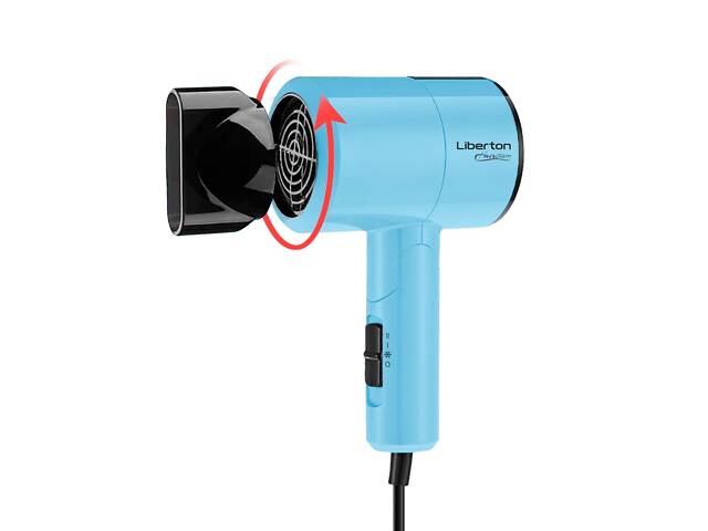Фен Liberton LHD-6102 1100 Вт блакитний - Фото 4