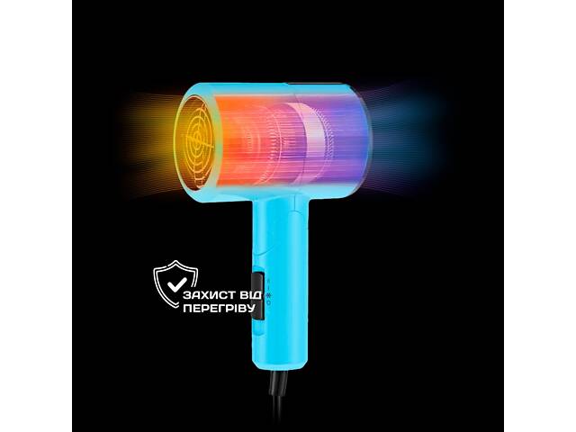 Фен Liberton LHD-6102 1100 Вт блакитний - Фото 6