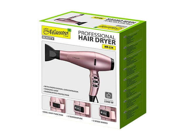 Фен Maestro 2300Вт AC (MR-224) - Фото 3