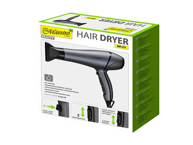 Фен Maestro 2300Вт DC (MR-215) - Фото 3