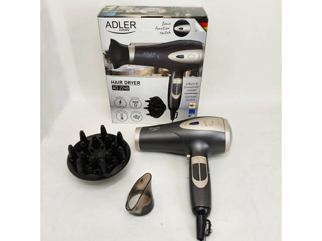 Фен з іонізацією та дифузором Adler AD 2248 grey 2400Вт - Фото 7