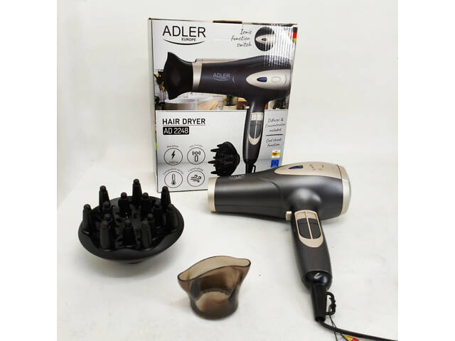 Фен з іонізацією та дифузором Adler AD 2248 grey 2400Вт - Фото 9