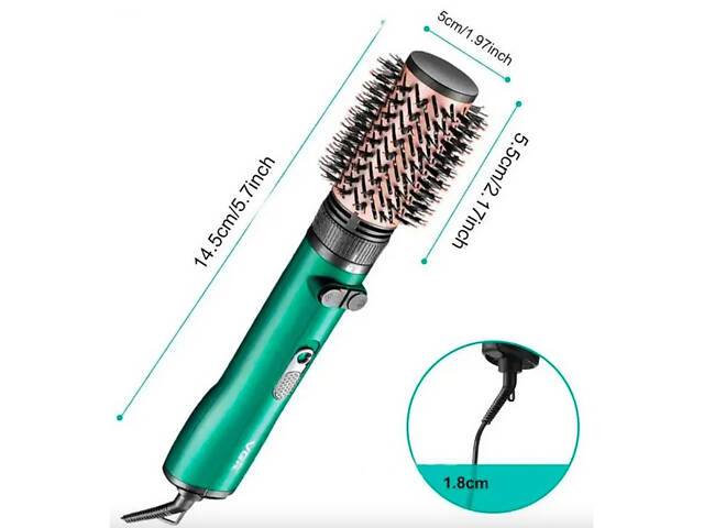 Фен щітка для волосся 2 в 1 VGR V-498, стайлер браш, Фен для красивого укладання волосся, Фен для ламкого волосся - Фото 3