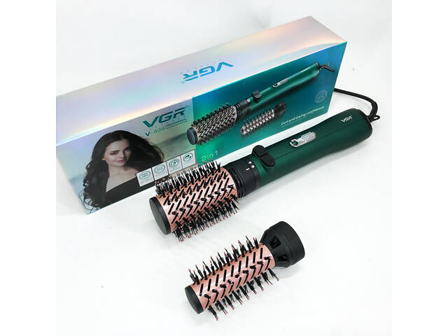 Фен щітка для волосся 2 в 1 VGR V-498, стайлер браш, Фен для красивого укладання волосся, Фен для ламкого волосся - Фото 8