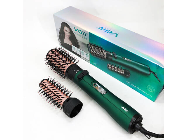 Фен щітка для волосся 2 в 1 VGR V-498, стайлер браш, Фен для красивого укладання волосся, Фен для ламкого волосся - Фото 12