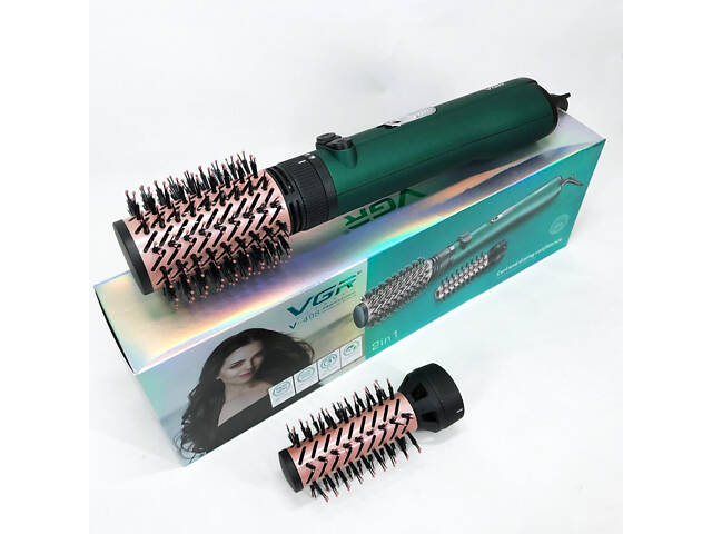 Фен щітка для волосся 2 в 1 VGR V-498, стайлер браш, Фен для красивого укладання волосся, Фен для ламкого волосся - Фото 14